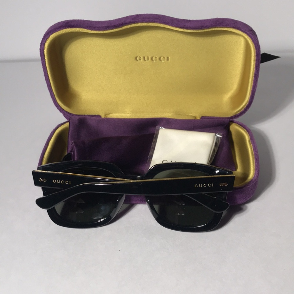 New Authentic Gucci GG0912S 001 Black Square Sunglasses with Case - Picture 16 of 16